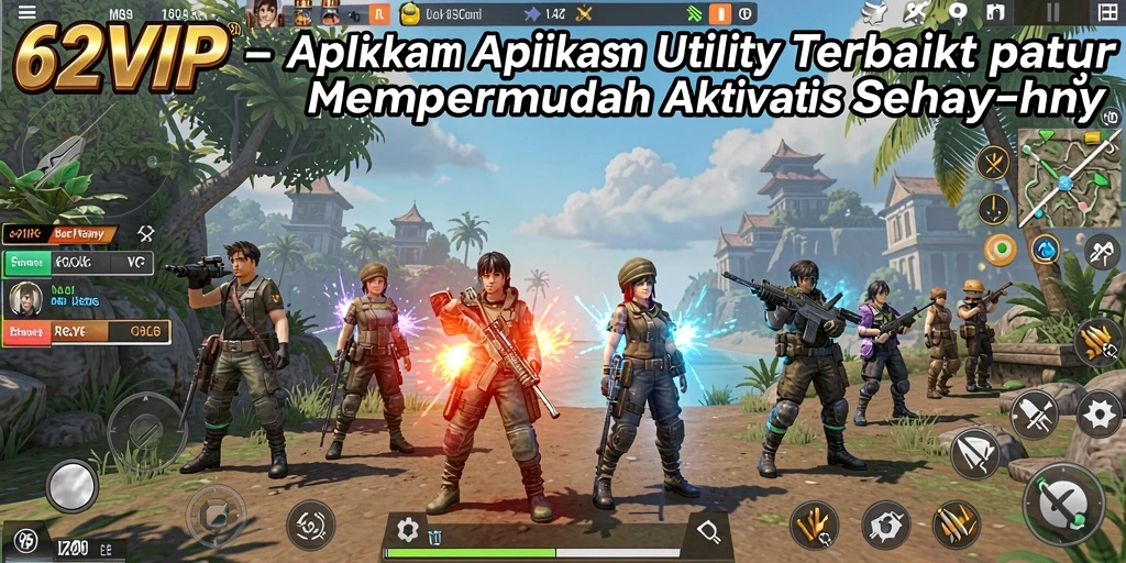 Tampilan antarmuka aplikasi 62VIP yang intuitif dan menarik.