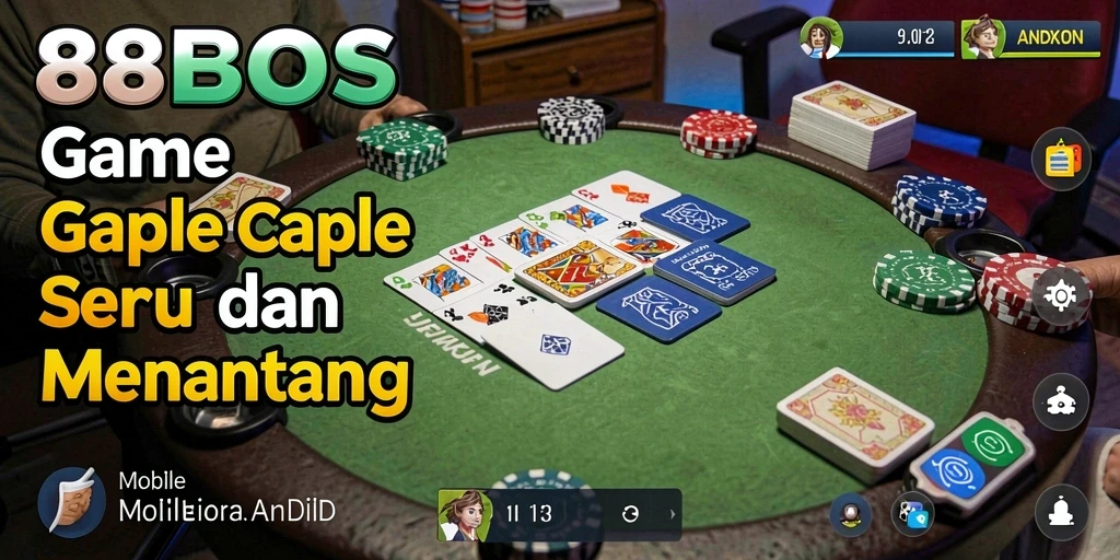 Tampilan permainan Gaple di 88BOS yang menarik dan interaktif.