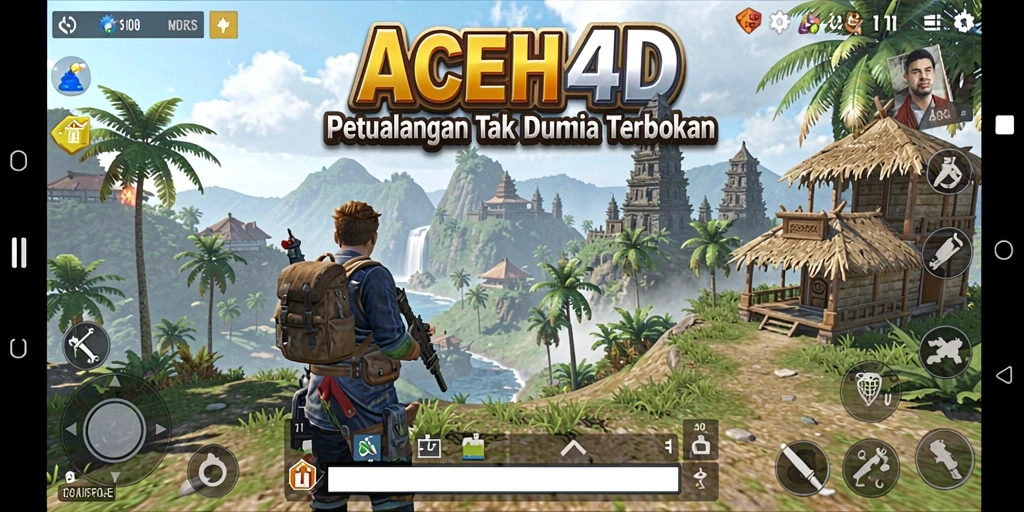 Screenshot menunjukkan petualangan seru di dunia terbuka ACEH4D.