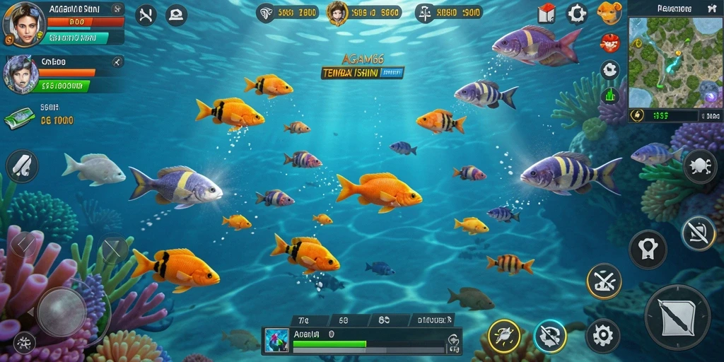 Tampilan gameplay seru Tembak Ikan di AGAM66.