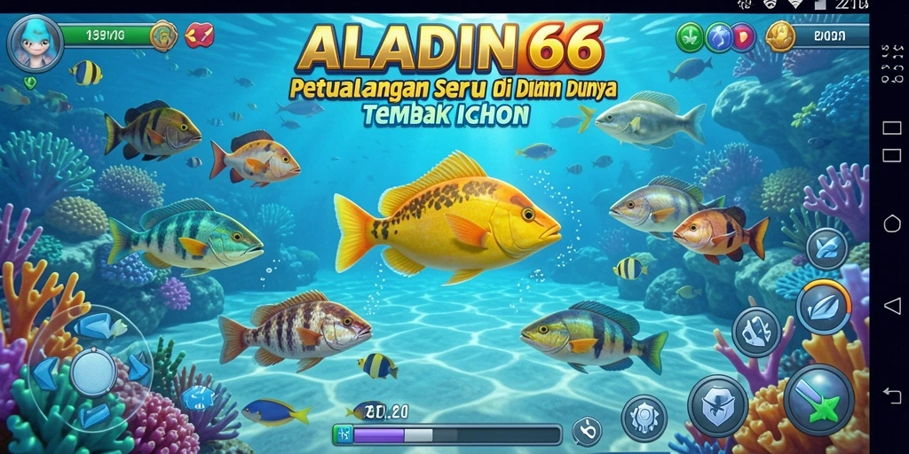 Tangkapan layar gameplay menembak ikan yang seru di ALADIN66.