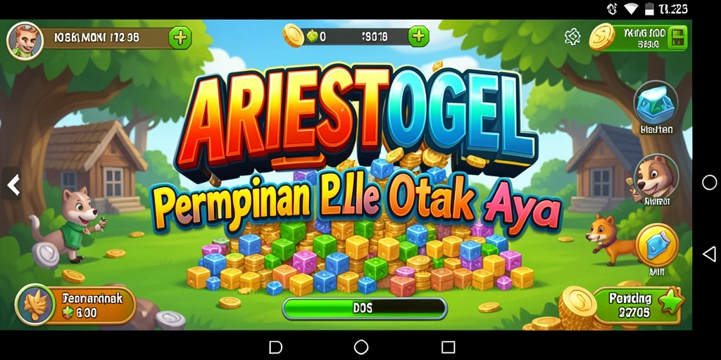 Screenshot gameplay ARIESTOGEL menampilkan tantangan puzzle menarik.