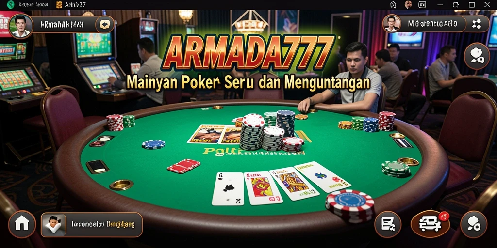 Tampilan gameplay Poker yang seru dan menegangkan di ARMADA777.