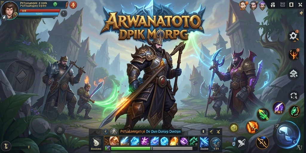 Tangkapan layar gameplay <strong>ARWANATOTO</strong> menunjukkan aksi seru dalam pertarungan MMORPG.