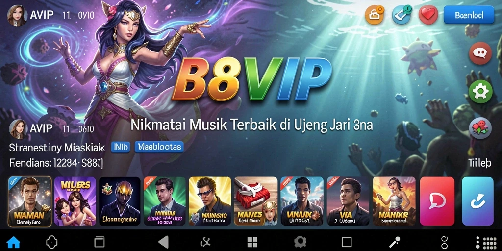 Tampilan gameplay B8VIP menunjukkan pengalaman musik interaktif yang seru.