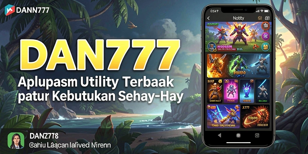 Tampilan aplikasi DAN777 dengan fitur Utility yang menarik.