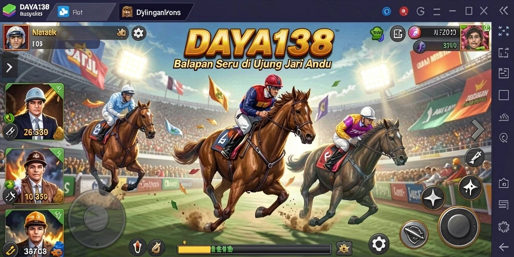 Screenshot gameplay DAYA138 yang menunjukkan aksi balapan seru.