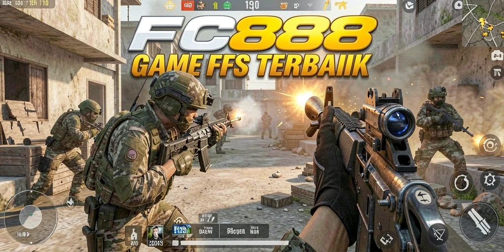 Tangkapan layar FC888 yang menunjukkan aksi intens dalam pertarungan FPS.