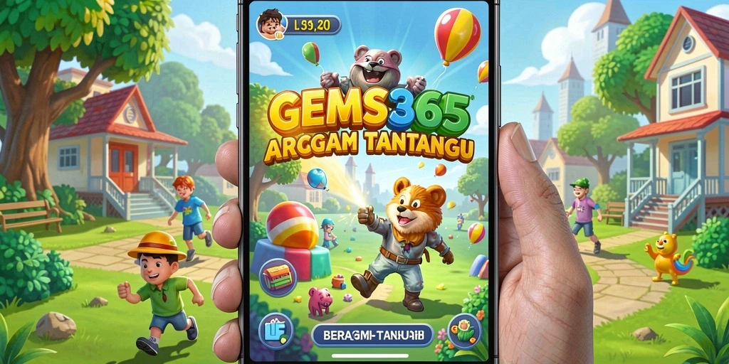 Tampilan seru gameplay GEMS365 dengan tantangan menarik.
