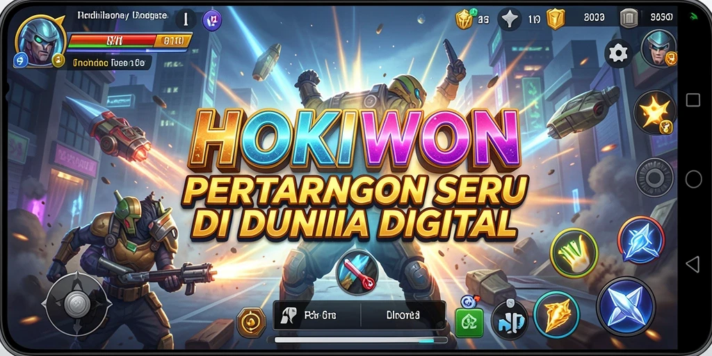 Gameplay HOKIWON yang menegangkan dan seru di arena Fighting.