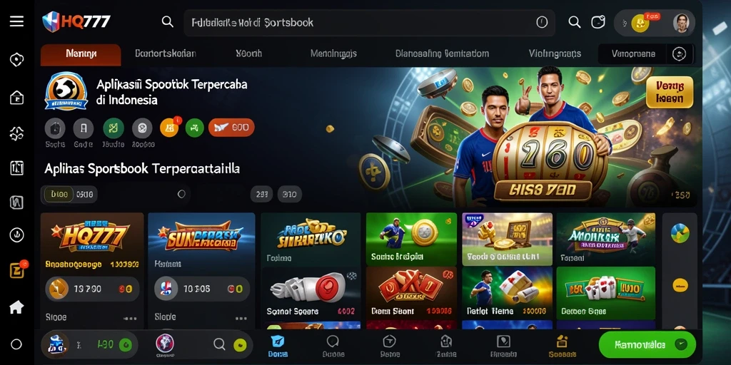 Tampilan screenshot showing exciting Sportsbook gameplay.