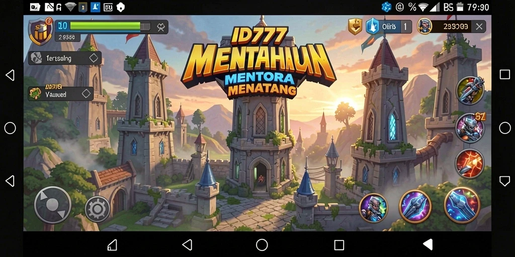Tangkapan layar gameplay <strong>ID777</strong> yang menampilkan aksi pertahanan menara.