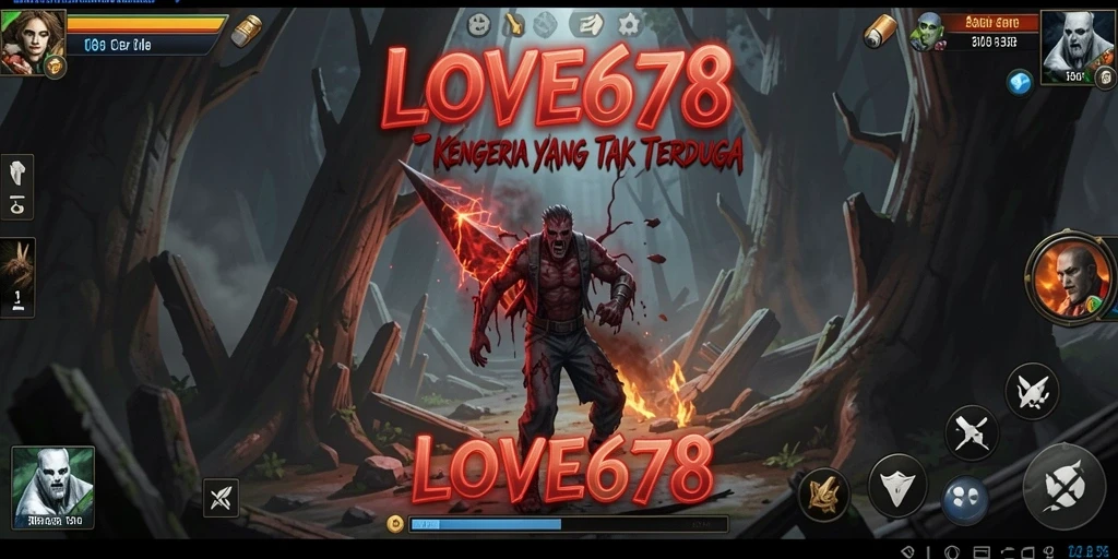 Screenshot dari gameplay LOVE678 yang menunjukkan suasana Horror yang mencekam.