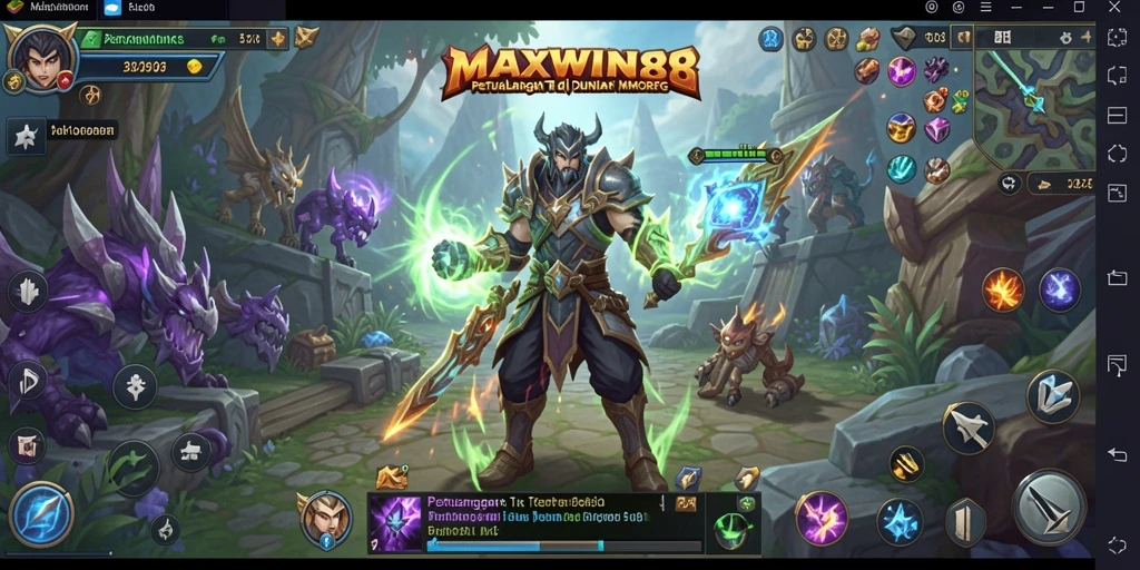 Tangkapan layar dari gameplay seru MAXWIN88 di dunia MMORPG.