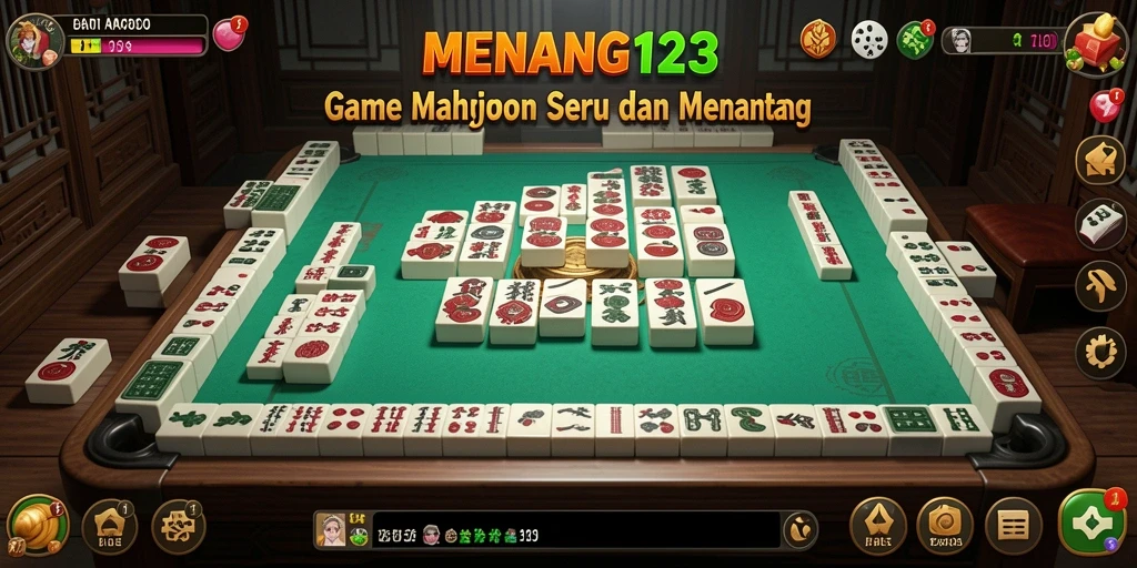 Tampilan menawan dari gameplay Mahjong di MENANG123.