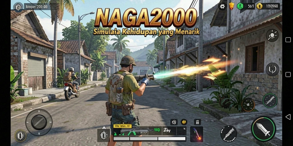 Screenshot gameplay NAGA2000 yang menampilkan interaksi karakter yang kaya.