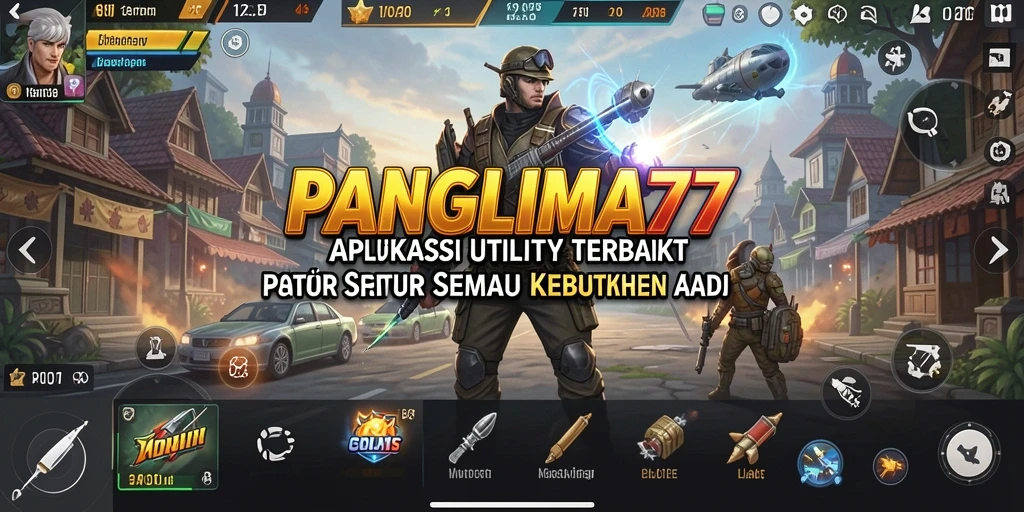 Screenshot utama PANGLIMA77 menampilkan antarmuka aplikasi Utility yang intuitif.