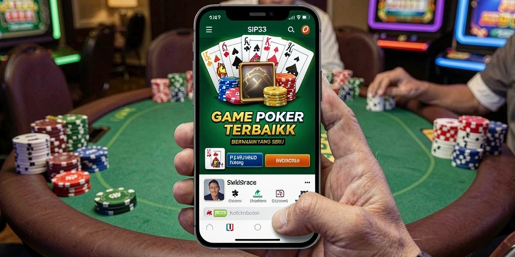 Screenshot SIP33 menampilkan gameplay seru permainan Poker.