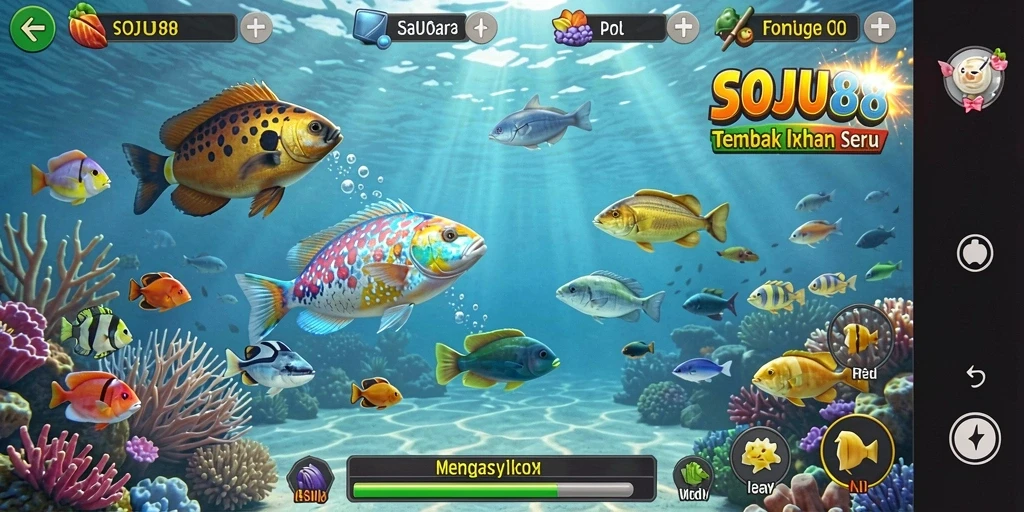 Gameplay seru menangkap ikan di SOJU88 dengan grafis menawan.