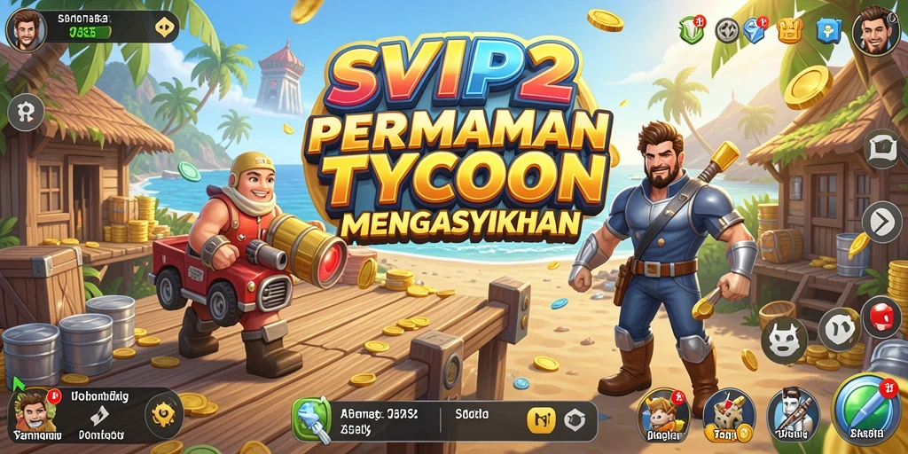 Tangkapan layar gameplay SVIP2 yang menampilkan manajemen bisnis Tycoon.