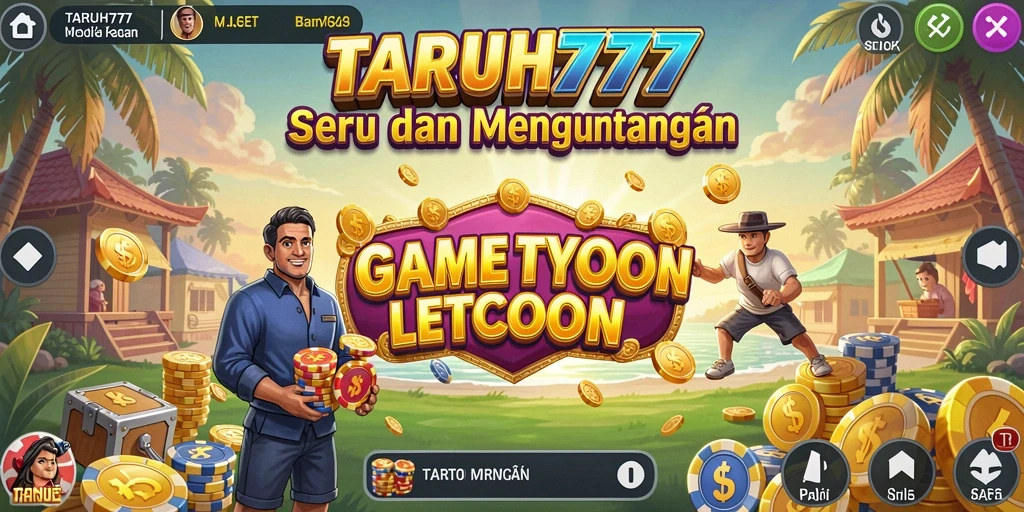 Tangkapan layar gameplay TARUH777 menampilkan momen seru dalam membangun bisnis.