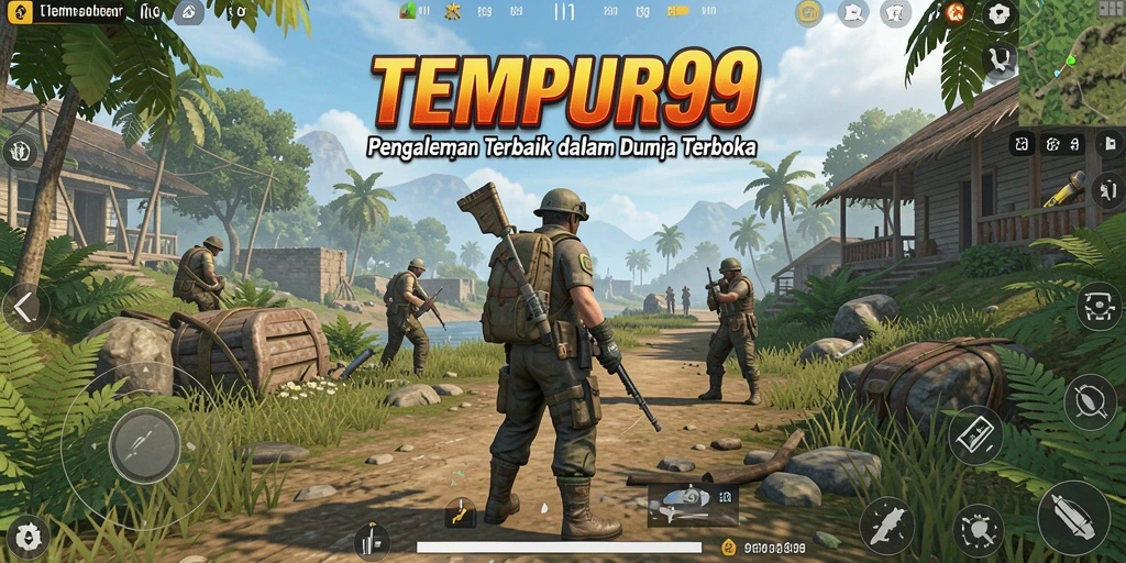 Screenshot TEMPUR99 menampilkan aksi seru dalam dunia terbuka yang luas.