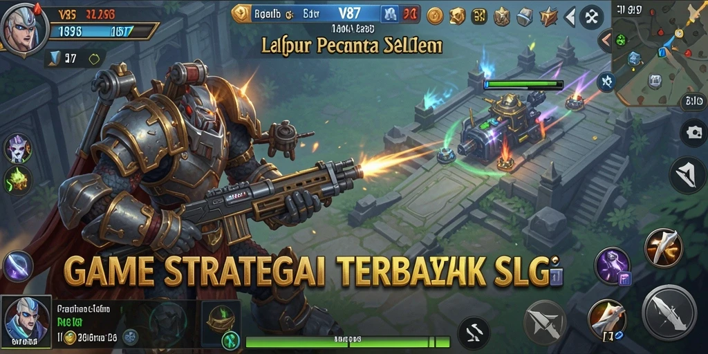 Screenshot gameplay V87 menunjukkan aksi strategis yang mendebarkan.