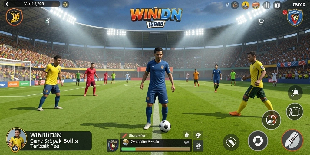 Gameplay yang menegangkan dalam WINIDN, sepenuhnya memikat pencinta sepak bola.