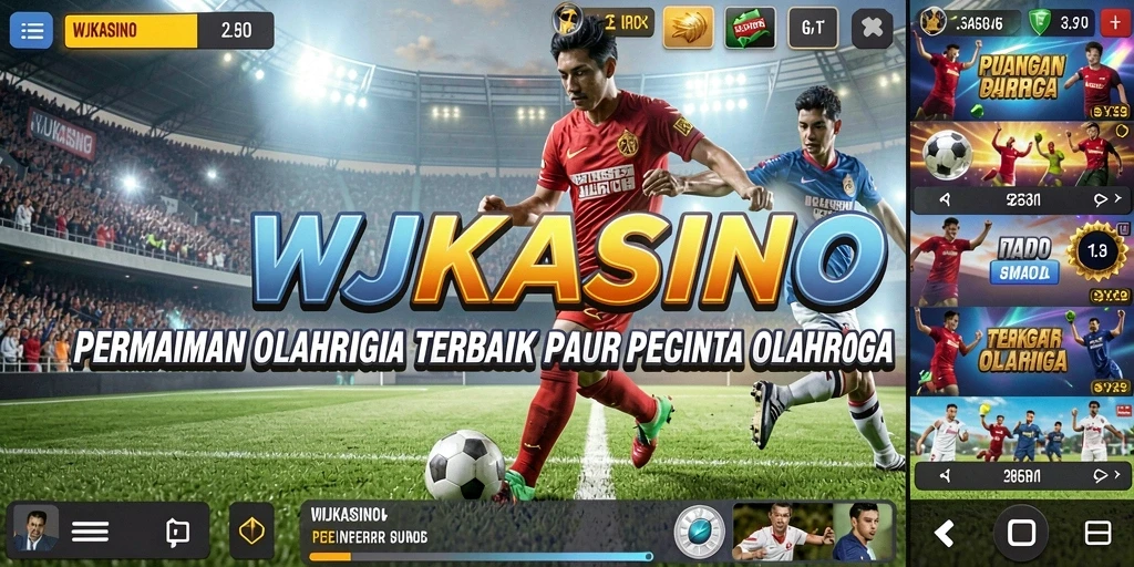 Tampilan gameplay seru WJKASINO dengan aksi olahraga mendebarkan.
