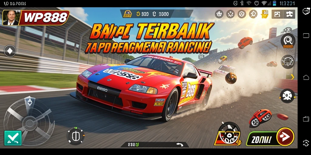 Gameplay WP888 yang menegangkan dalam balapan seru.