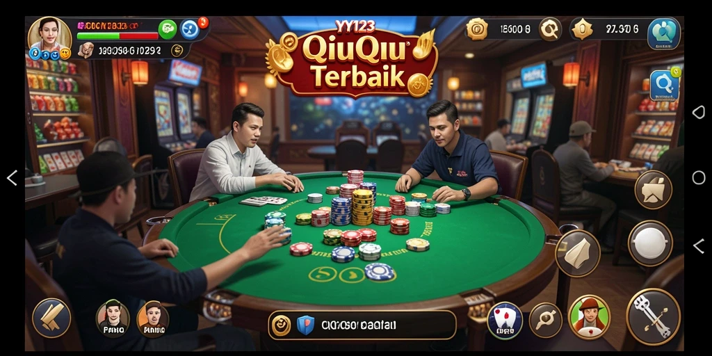 Tampilan menarik dari gameplay QiuQiu yang mendebarkan.